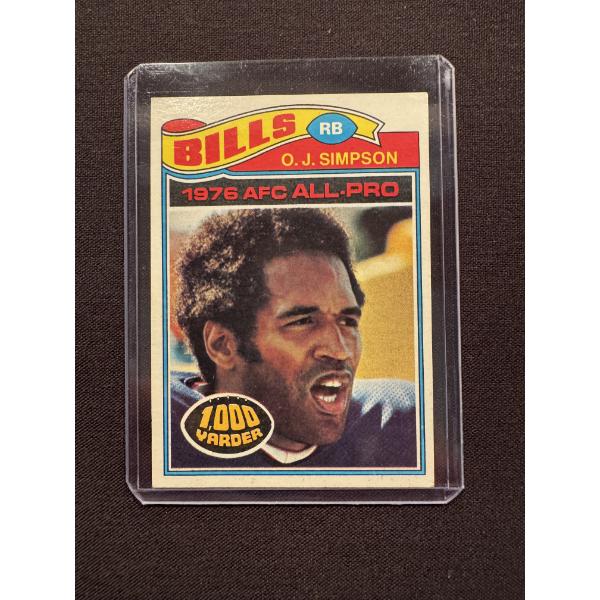 1976 O.J. Simpson Topps 1.,000 Yard Season Buffalo Bills Football Card - Excellent Condition