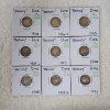 Image 1 : Lot of 9 Assorted Years U.S. 90% SILVER Mercury Dimes - Face Value: $0.90