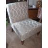 Image 2 : Single Upholstered Dressing / Lounge Chair - 36" Tall at Back Side -  30" Width At Seat