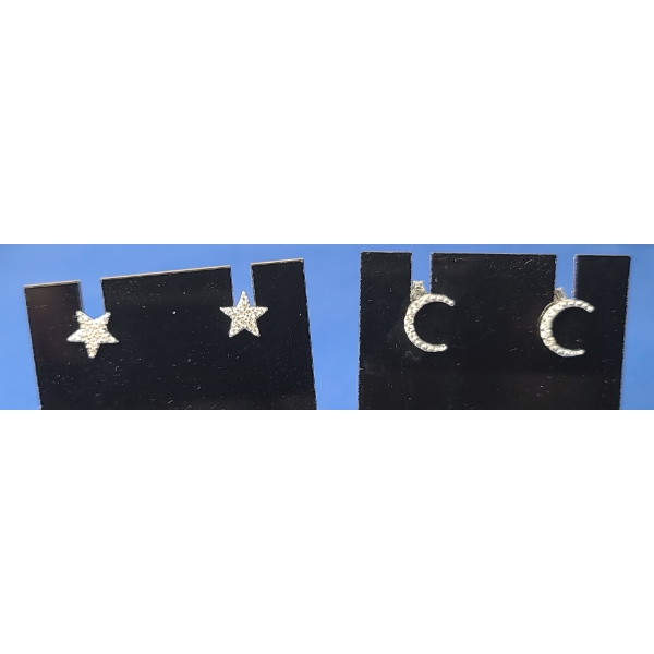 (2) Sterling Silver Earring Sets - Total Weight: 1.7g