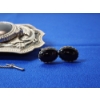 Image 2 : Silver-Tone and Onyx Belt Buckle, Cufflinks, and Tie Tack