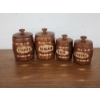 Image 1 : Vintage Barrel Canister Set - 4 Pieces - Excellent Condition! 