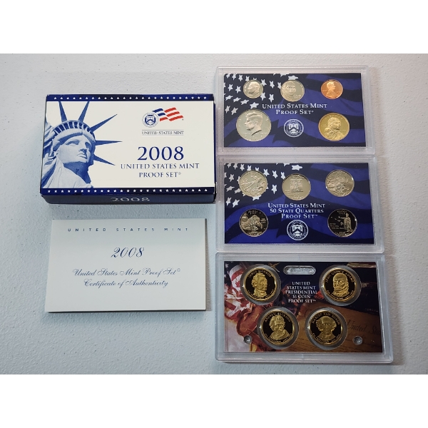 2008 United States Mint Proof Set in Original Packaging w/ CoA