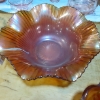 Image 6 : Carnival Glass Group - 5 Pc Imperial Marigold As Pictured - All In Excellent Condition
