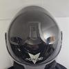 Image 3 : Vega Gloss Black Modular Motorcycle Helmet With Sun Shield And Drawstring Bag - Size: M