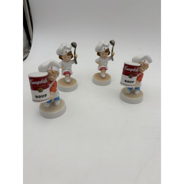 Campbell's Soup Figurines - 2 Boys - 2 Girls - In Packaging - 2003 Campbell Soup Company