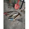 Image 2 : Lot of Lawn/Garden Items: Shovels, Rake, Hoe, Tree Pruner, Small Shovel, Hand Rakes