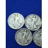 Image 2 : x9 Assorted Years 90% Silver Walking Liberty Half Dollars FV: $4.50
