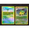 Image 1 : Two Reverse Holo Vintage Pokemon Trading Cards Ft. Turtwig & Grotle ~ BOTH STAMPED!