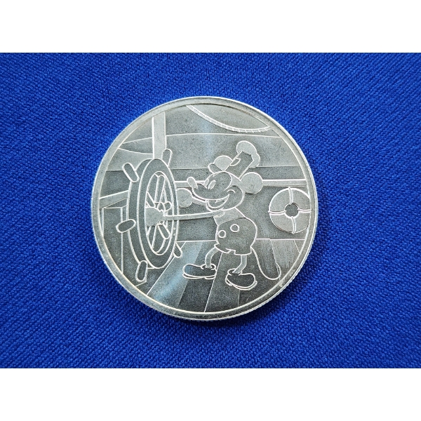 Disney Steamboat Willie 1928 One Ounce .999 Fine Silver Round