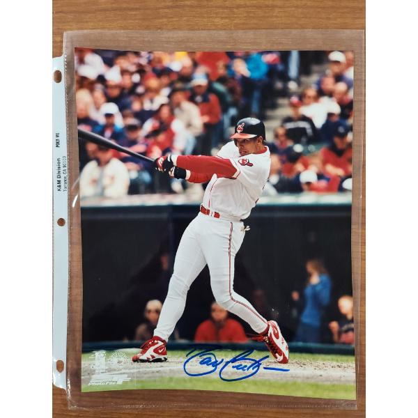 David Justice Cleveland Indians Signed Photograph 8" x 10"