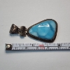 Image 4 : Sterling Silver Pendant with Large Blue Stone TW: 12.1g