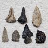 Image 1 : EARLY AMERICAN! Antique Assortment of Native American Stone Artifacts including Arrow/Spear Heads
