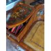 Image 11 : Unique Fantastic Example! - Ladies Personal Secretary Desk  & Chair - Hand Painted - Inlay - Leather