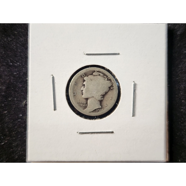1916 Mercury Silver Dime 