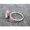 Image 7 : BEAUTIFUL Sterling Silver Engagement Ring Weighing 3.8 Grams ~ SIZE 8 - BIG Sparkle Stone