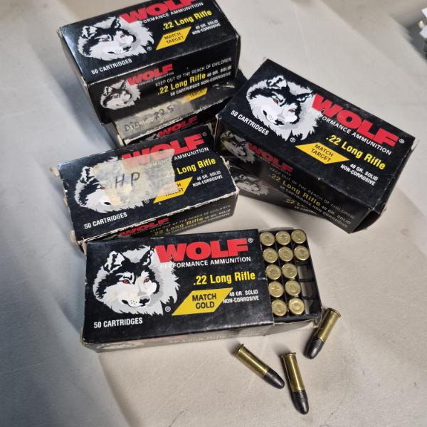 AMMO - 22 CALIBER - 6 BOXES - 500+ COUNT- LONG RIFLE ROUNDS - SEE PICS