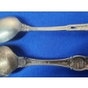 Image 7 : 2 - Vintage Sterling Silver Collectible Spoons: Flower Design & Chicago Theme - TW: 44.2g