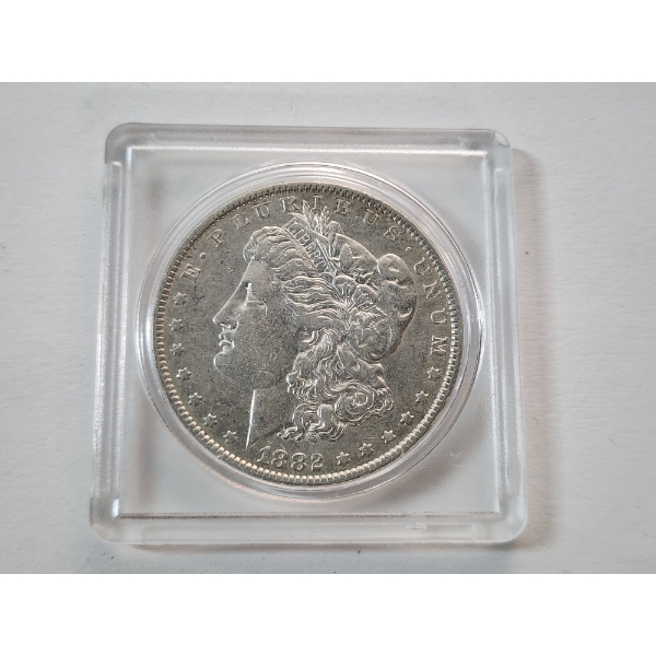 Beautiful 1882-O 90% Silver Morgan Dollar in Protective Case