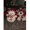 Image 3 : Excellent Condition 19" Plush Santa & Snowman Decorations
