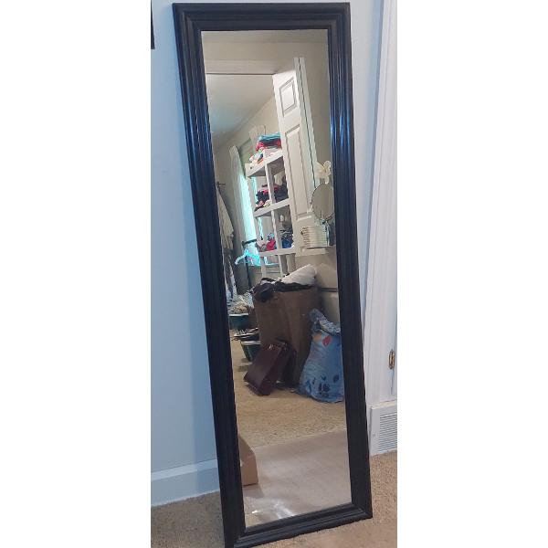 52" by 16" Framed Wall Or Floor / Door Mirror Excellent Condition