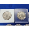 Image 3 : Lot of 10 Silver Half Dollars: x2 Franklin Half Dollars & x8 Walking Liberty Half Dollars FV: $5.00