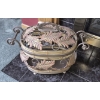Image 1 : Louisville Home Pickup - Set Of 2  Fancy & Heavy Metal Leaf Themed Baskets Large & Med Sz - See Desc