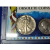 Image 2 : Obsolete Coins Of Yesteryear Collection: 1940's 90% Silver Half Dollar, Quarter, Dime