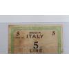 Image 2 : Italy 1943 5 Lire Allied Military Currency Note