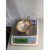 Image 6 : Sterling Silver Ornate Dish With Gold-tone Accents - Weight: 51.4g