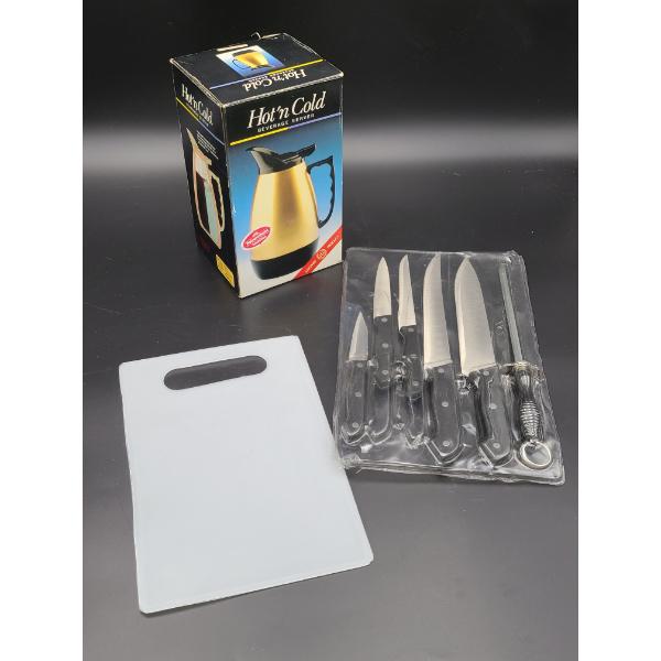 Sharp Knives - Small Cutting Board - Hot n' Cold Beverage Server with polyurethane insulation 