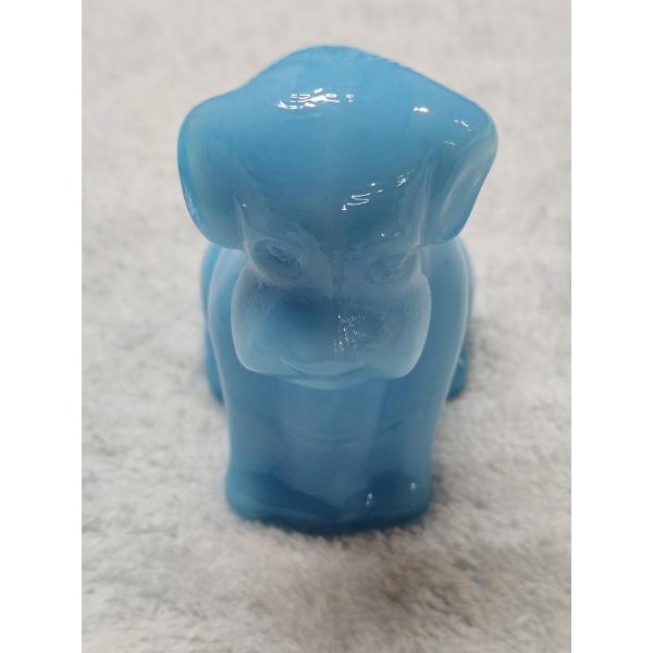 Degenhart Vintage Glass Dog Figurine - Blue Marble