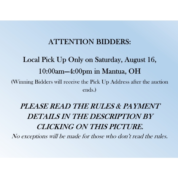 RULES - READ ME!!!!! - No Exceptions Will be Made for Those Who Don't Read the Rules.