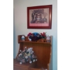Image 2 : Maple Cabinet With Items Shown - Nice Specialty Cabinet In Perfect Condition 54 tall x 30 x 19