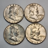 Image 2 : Eight Assorted Years United States 90% Silver Franklin Half Dollars - FV: $4.00