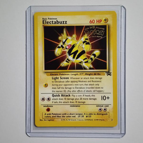 Vintage Electabuzz #2 Black Star Warner Brothers Promo Pokemon Trading Card~ Pokemon The First Movie