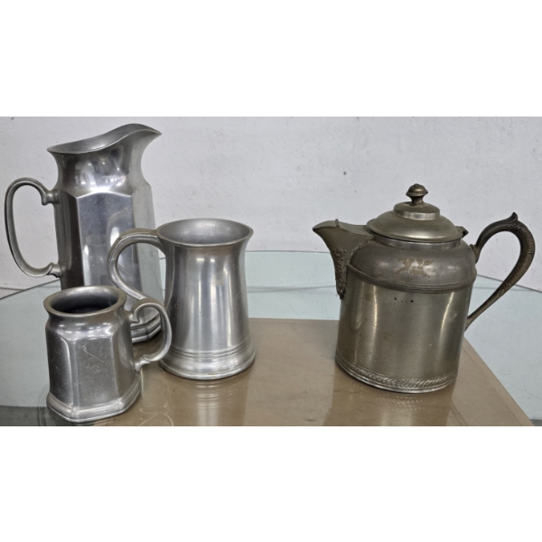 3 Aluminum Pieces and 1 Silver Plate