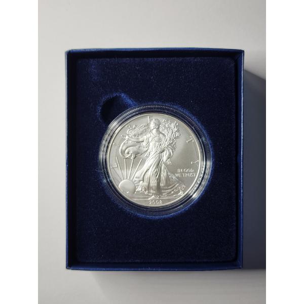 2008 United States Mint American Eagle One Ounce .999 Fine Silver Uncirculated Coin ~ In OG Package!