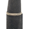 Image 2 : 10K White Gold Plumb Art Carved Ring - Size 6 - Weight: 0.9g