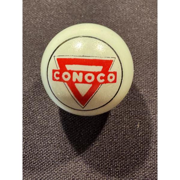 Vintage CONOCO Gas & Oil Advertising One Inch Shooter Marble - Mint Condition