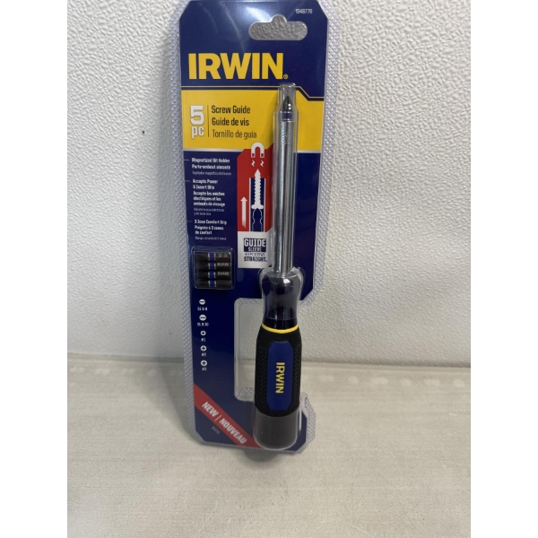 Brand New Irwin 5 Piece Screw Driver Measures 10" In Length In Packaging