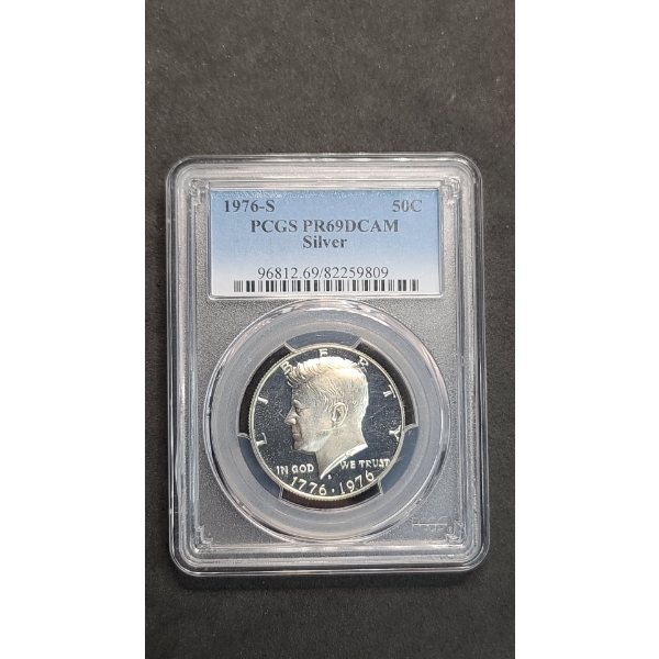 PCGS 1976-S PR69DCAM 40% Silver Kennedy Bicentennial Half Dollar 