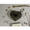 Image 2 : Large lot of costume Jewelry - Includes Heart-Shaped Jewelry Holder - Necklaces - Bracelets 