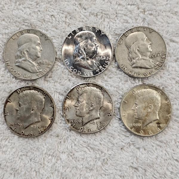 90% Silver United States Half-Dollar Assortment - AFV $3.00