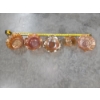 Image 1 : Five Gorgeous Amber Carnival Glass Pieces