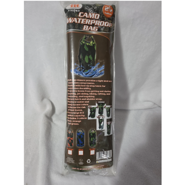 Brand New -  2 1/2 Gallon Waterproof Camo Bag 