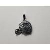 Image 2 : Tampa Bay Buccaneers GLD 14K White Gold-Plated Helmet Logo Pendent