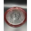 Image 3 : Indiana Glass Diamond Point Flashed Ruby with Clear Divided 12” - 2 Total