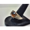 Image 2 : Sterling Silver Ring With Large Chocolate Topaz Style Gemstone - Size 8 - TW: 7.5g