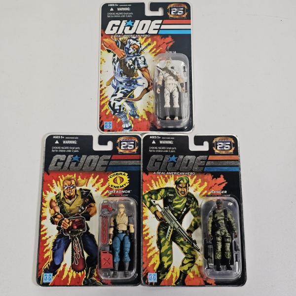 Three Hasbro G.I. Joe Action Figures Featuring Storm Shadow, Buzzer, And Sgt. Stalker